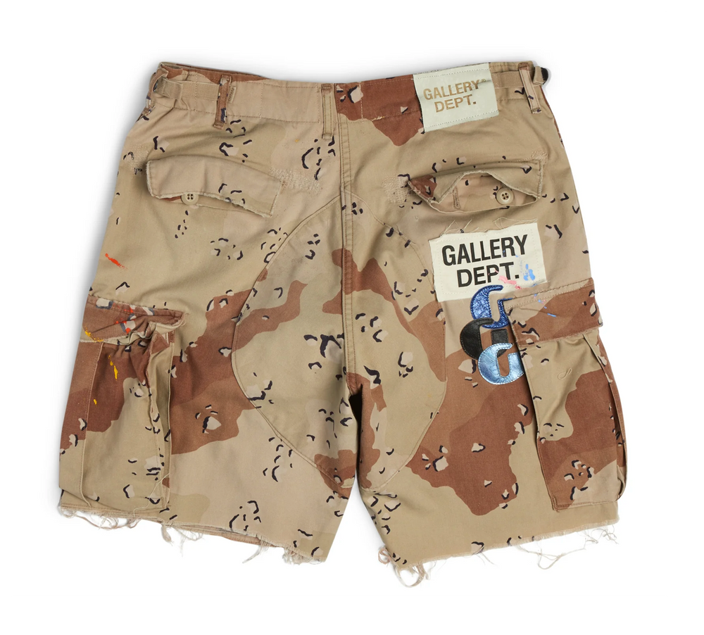 Gallery Dept 'Chocolate Chip Camo' G Patch Cargo Shorts
