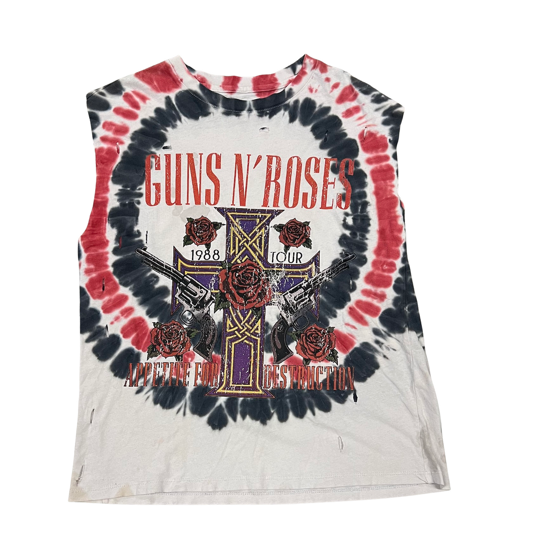 Guns N' Roses 'Tie Dye' Vintage Cutoff