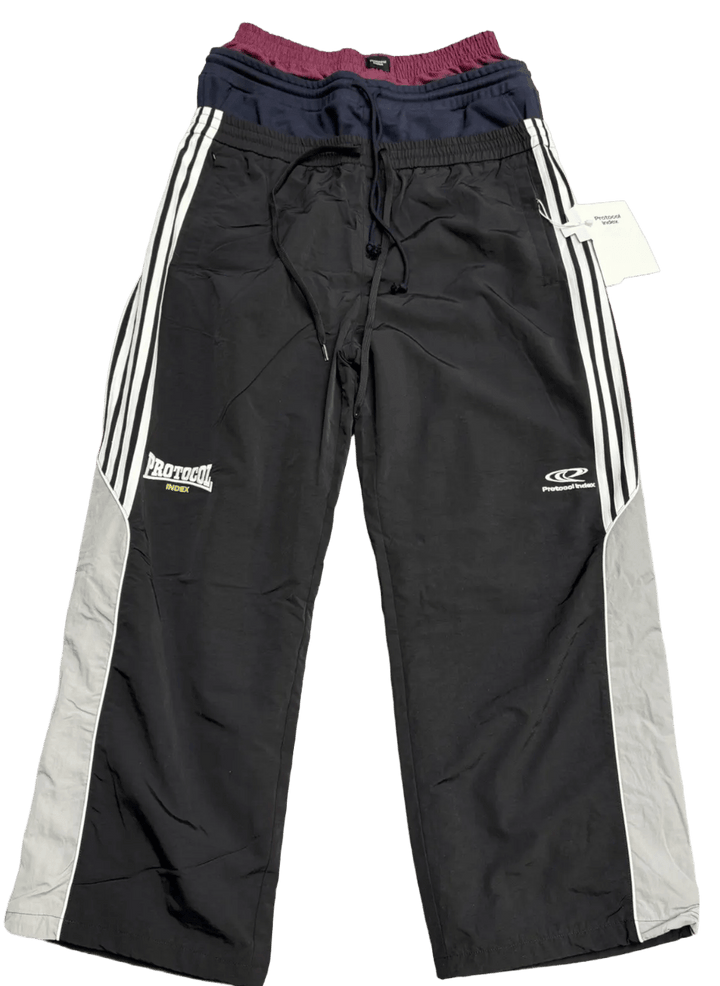 Protocol Index 3 Layered Black Track Pants
