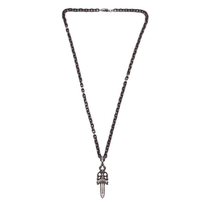 Chrome Hearts 'Paper Chain Dagger Pendant' Necklace