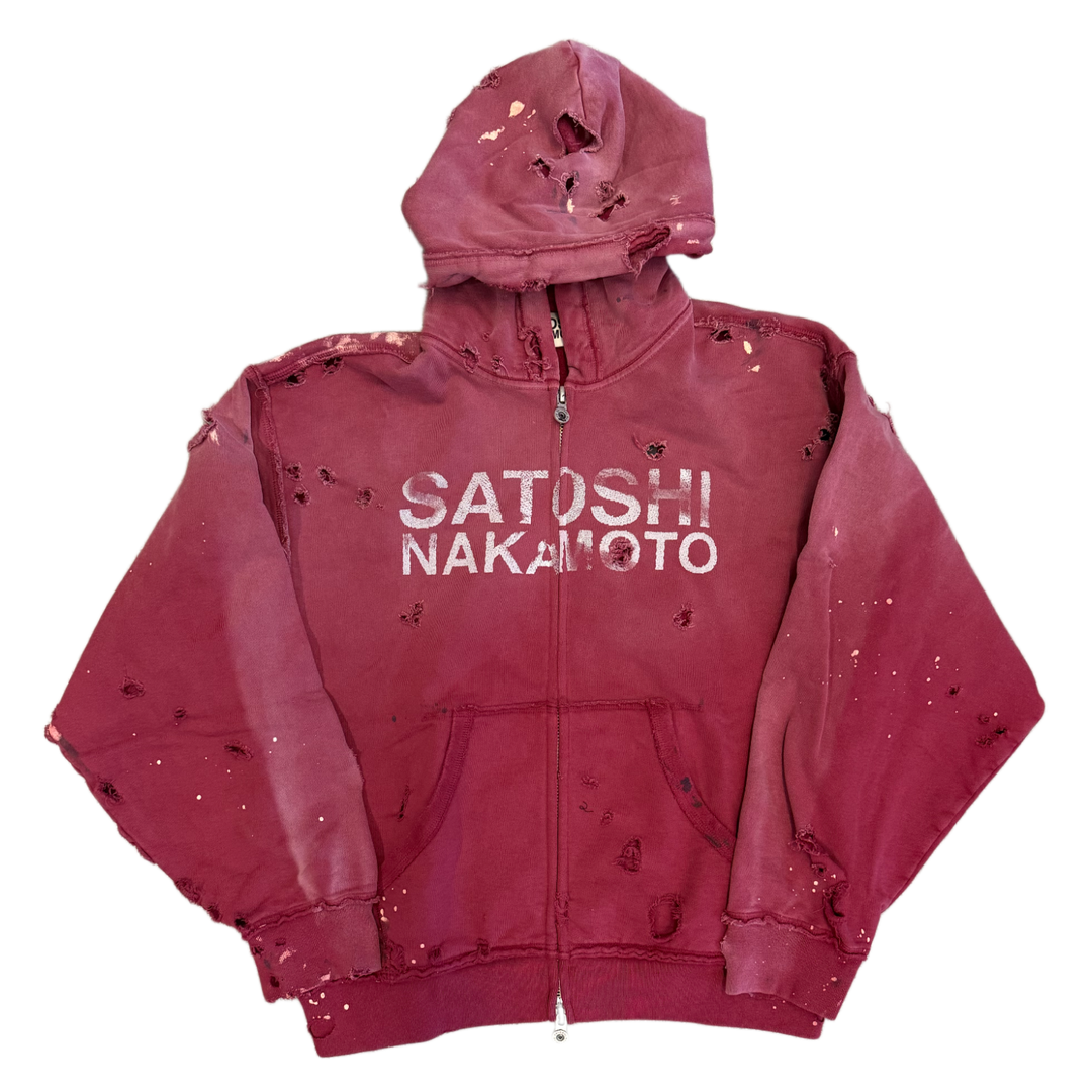 Satoshi Nakamoto 'Maroon' Luke Zip-Up