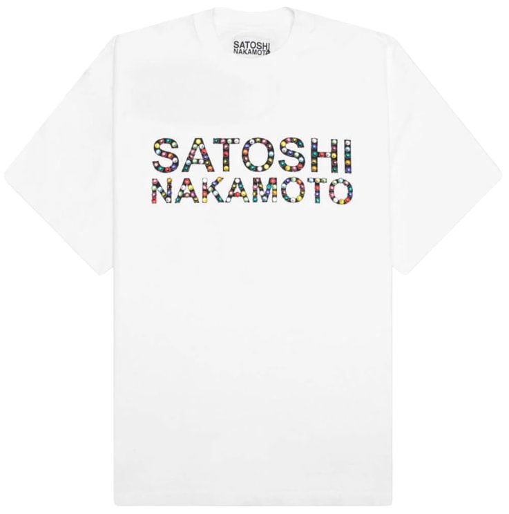 Satoshi Nakamato 'Studded Logo' Tee