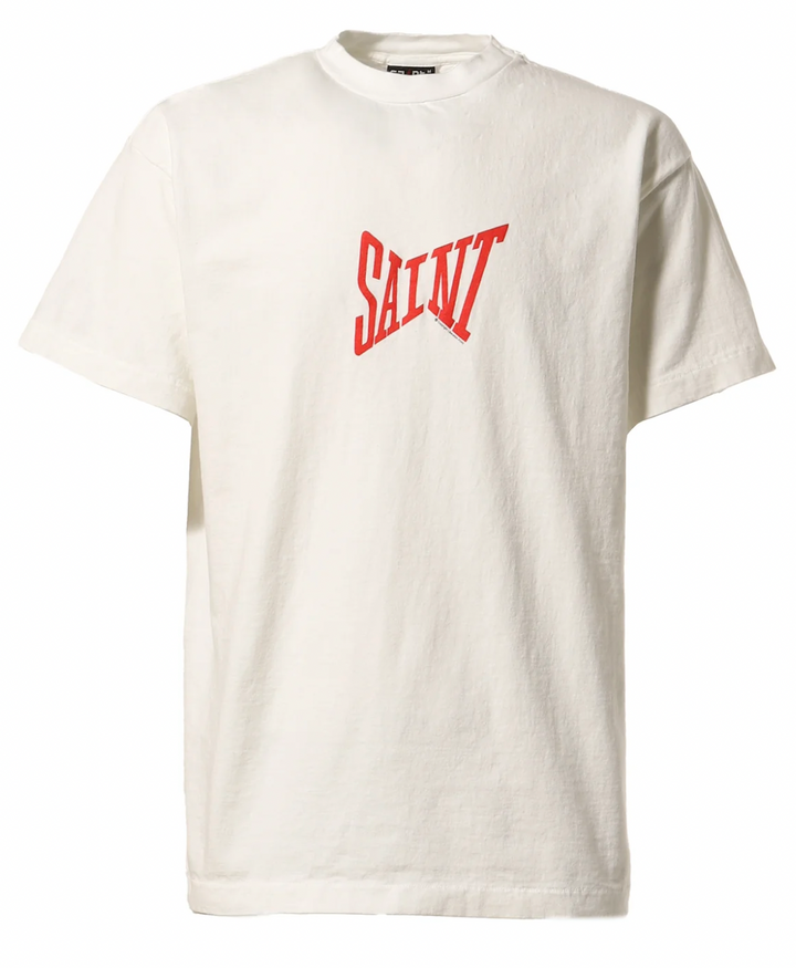 Saint Michael 'Red Logo' Ribon White Tee