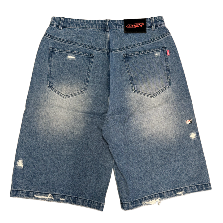 Chew Forever 'Blue Tribal Print' Denim Shorts
