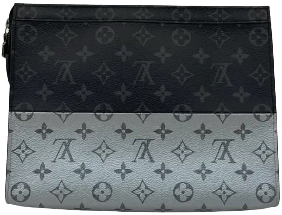 Louis Vuitton 'Black/White' Pochette Voyage Monogram Eclipse Split Outdoor MM