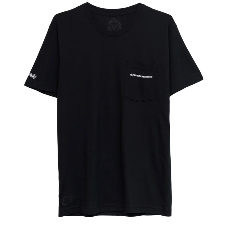 Chrome Hearts 'Cemetery Cross Tire Tracks' Black Pocket Tee