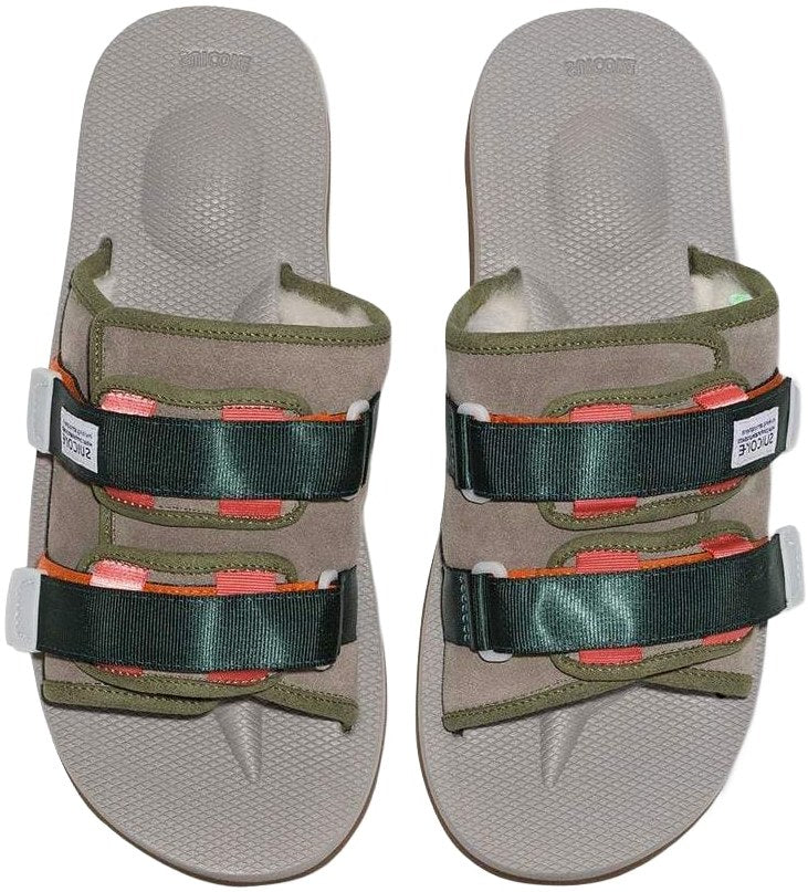 Suicoke 'Grey Green Orange' Slides