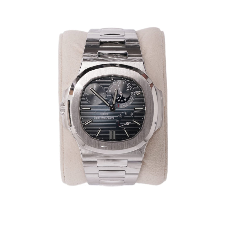 Patek Philippe Nautilus 'Moon Phases' Stainless Steel Blue Dial Watch 2024 5712/1A-001