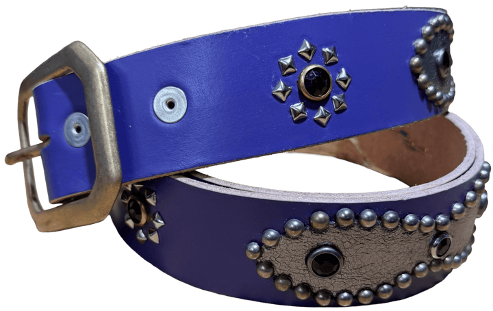 Studded 'Black Pyramid Sun' Purple Belt