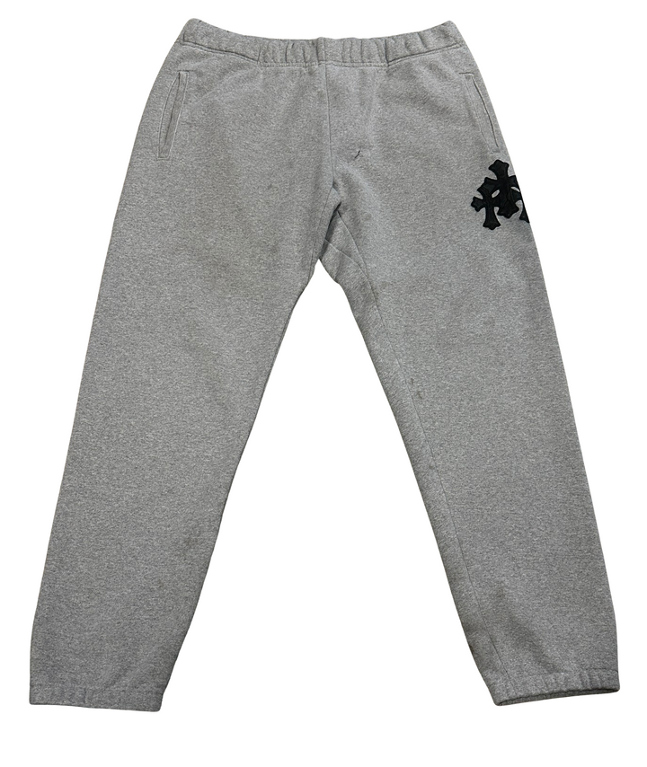 Chrome Hearts 'Paper Jam' Triple Cross Grey Sweatpants