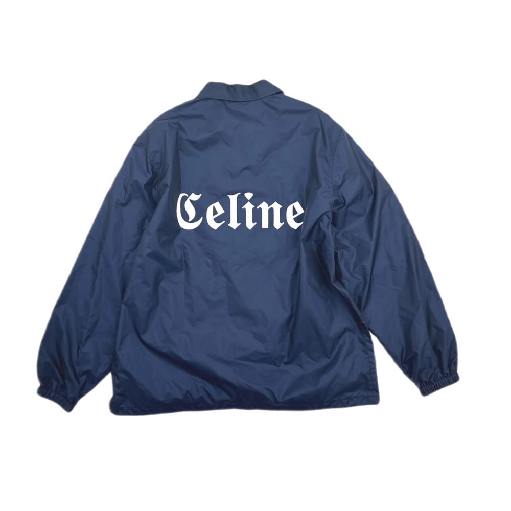 Celine 'Navy' Logo Print Coach Jacket