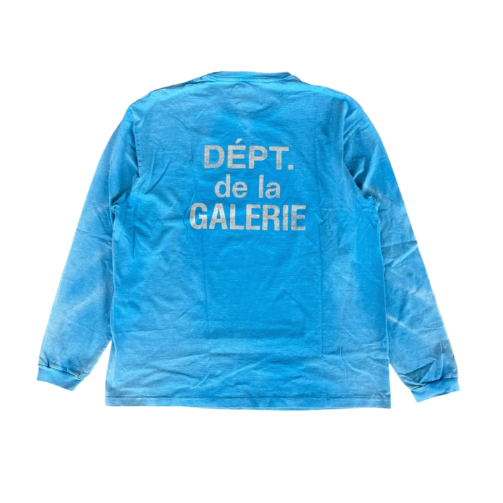 Gallery Dept 'Blue/White' French Logo Longsleeve Tee
