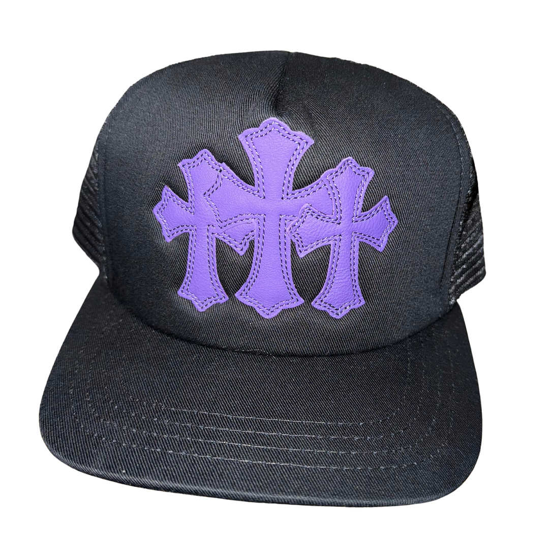 Chrome Hearts 'Purple Cross' Cemetery Trucker Hat