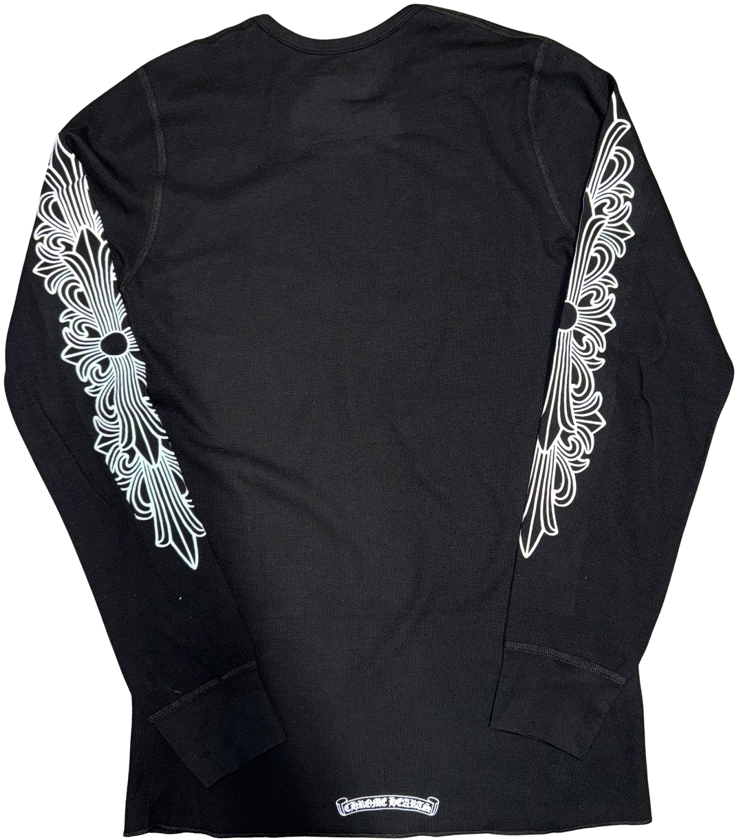 Chrome Hearts 'Black Horseshoe' Floral Thermal Shirt