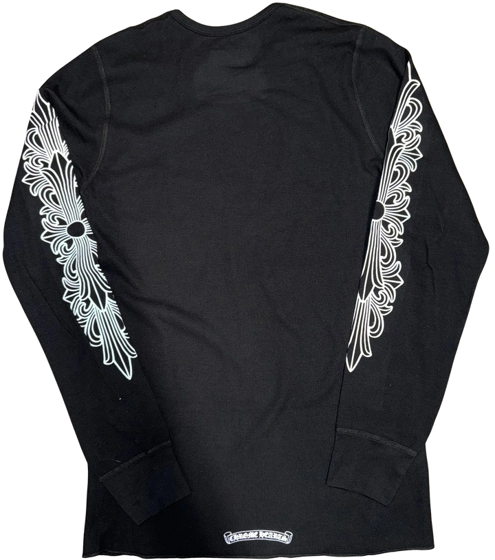 Chrome Hearts 'Black Horseshoe' Floral Thermal Shirt