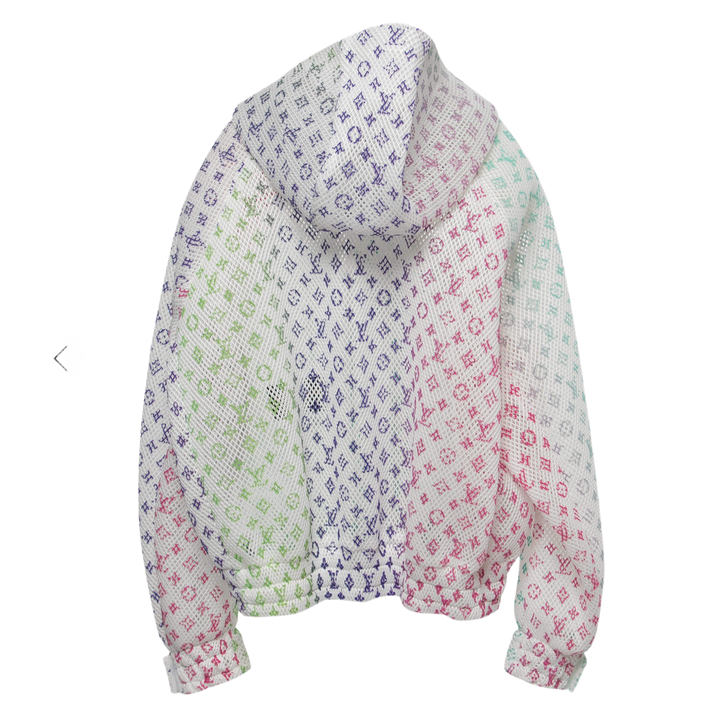 Louis Vuitton SS22 "Gradient" White Mesh Jacket