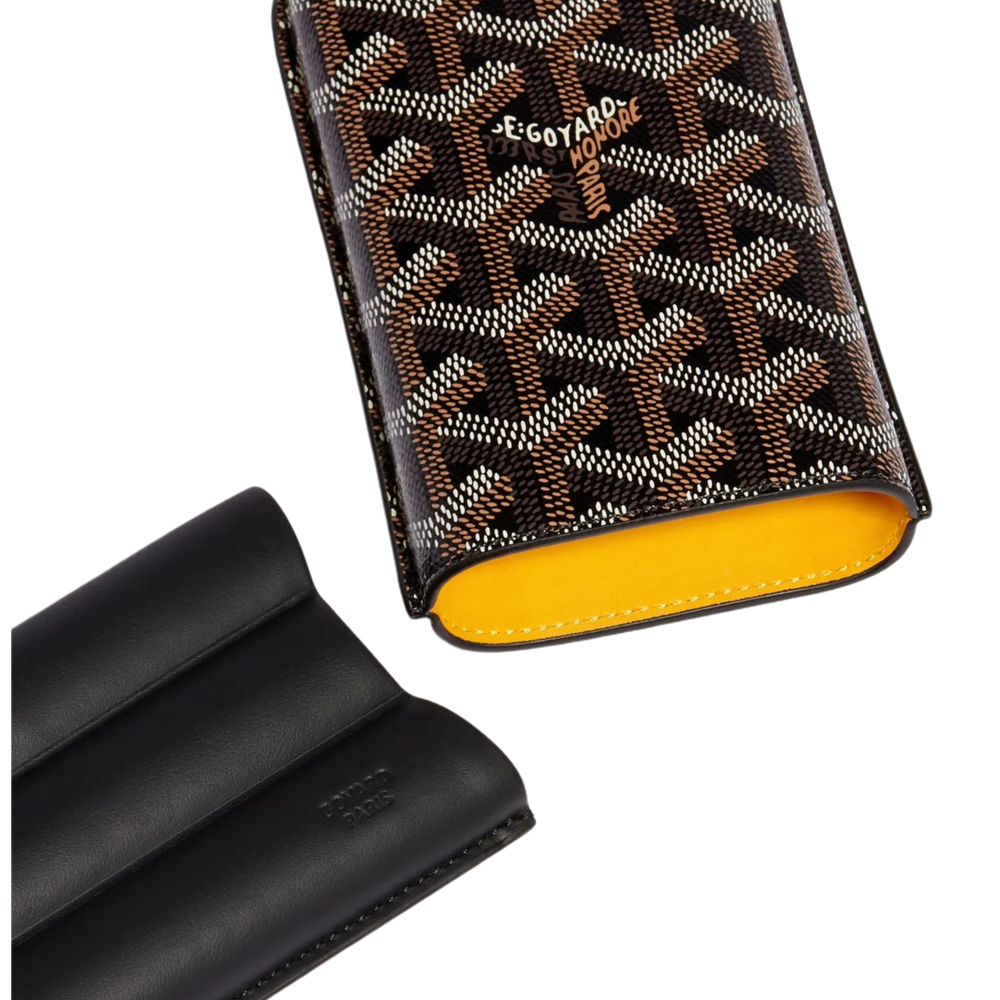 Goyard 'Churchill' Black 3 Cigar Case