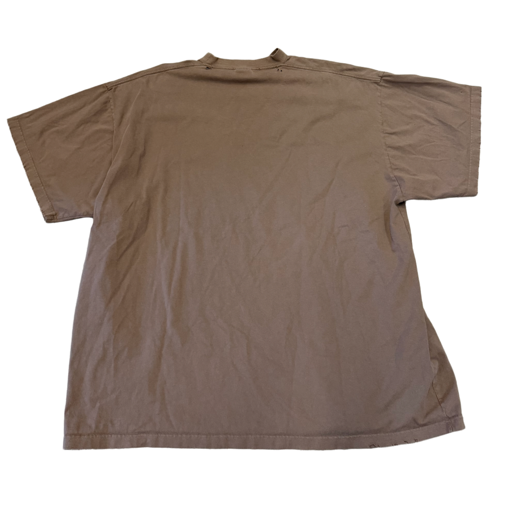 Balenciaga 'Metal Print' Vintage Oversized Taupe Tee