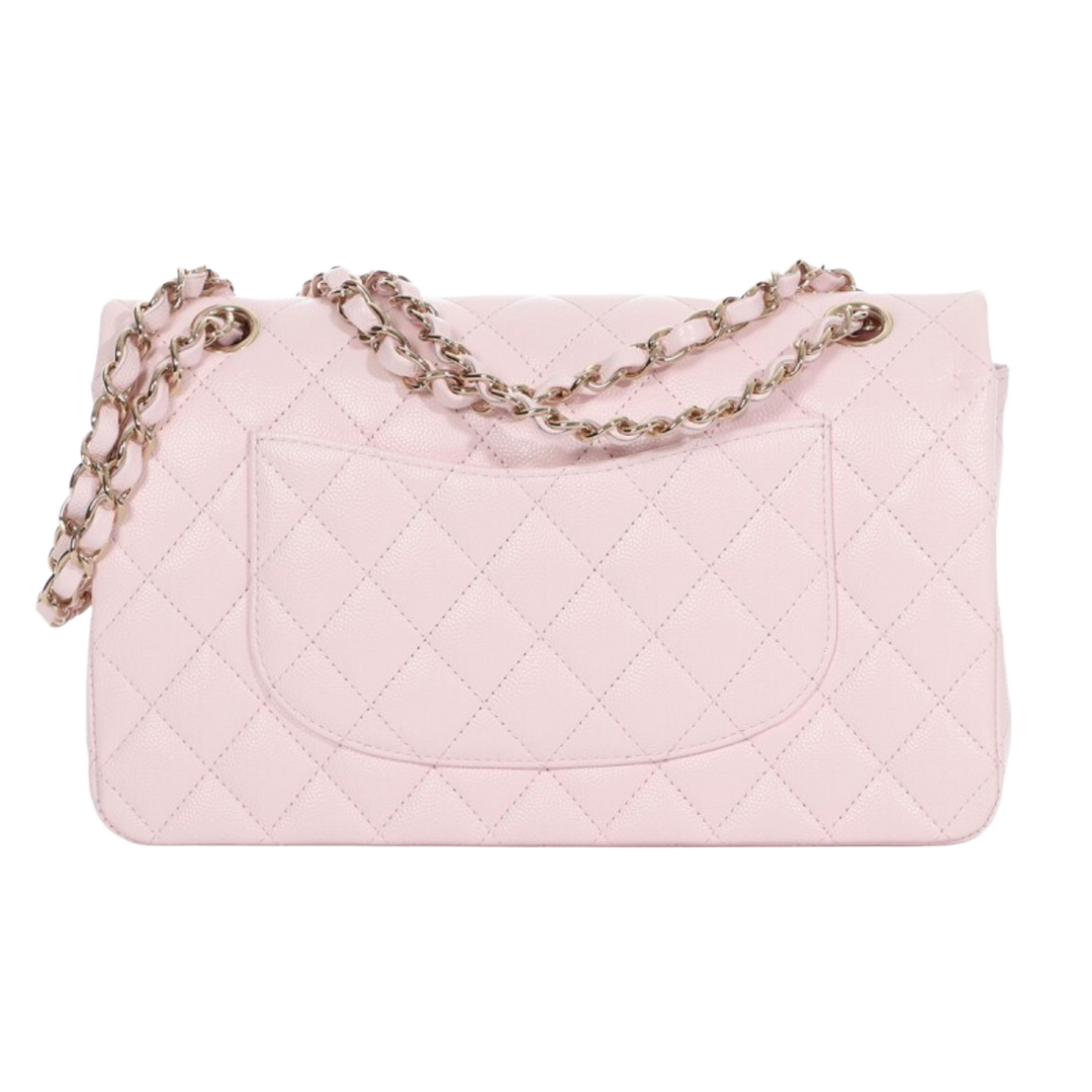Chanel Classic Medium 'Light Pink Gold Hardware' Double Flap Bag