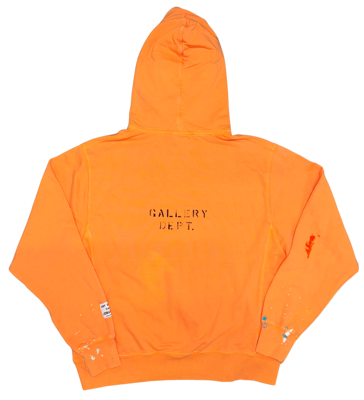 Gallery Dept 'Orange' Painted Logo Hoodie