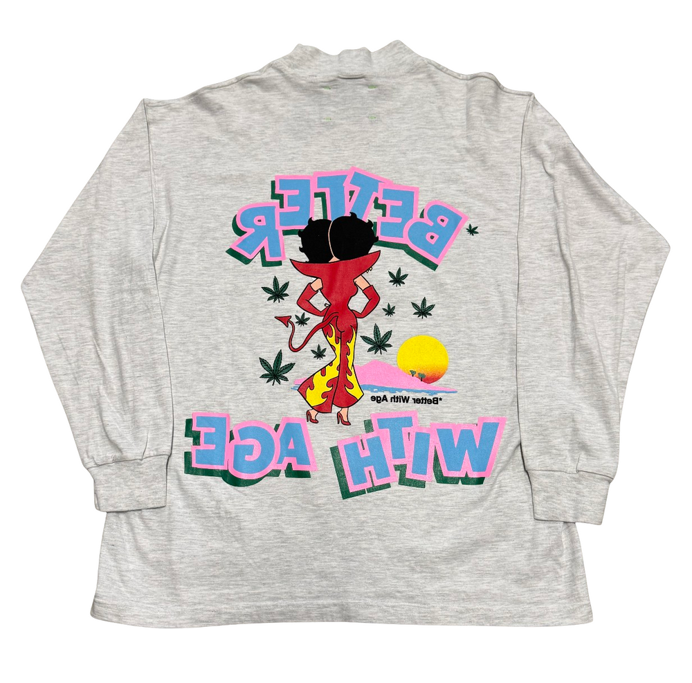 *Better With Age 'Better Boop' Vintage Grey Longsleeve Tee
