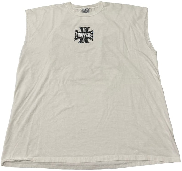 West Coast Choppers 'Long Beach, CA' Vintage Rhinestone Cutoff Tee