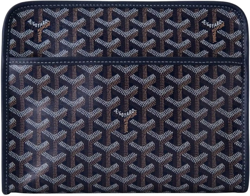 Goyard Jouvence Toiletry Pouch Goyardine MM Navy