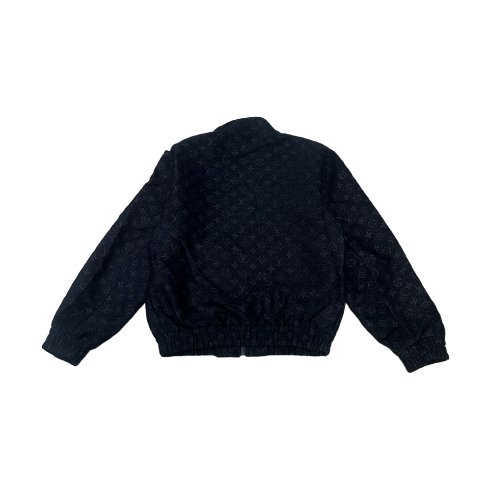Louis Vuitton 'Navy Blue' Monogram Zip Up Bomber Jacket