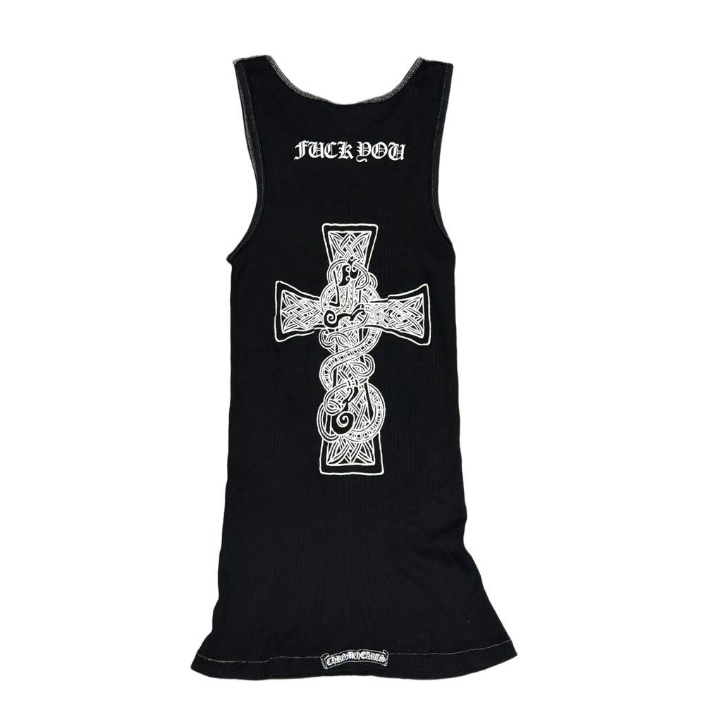 Chrome Hearts Vintage 'T Bar Celtic Cross' Black Tank Top