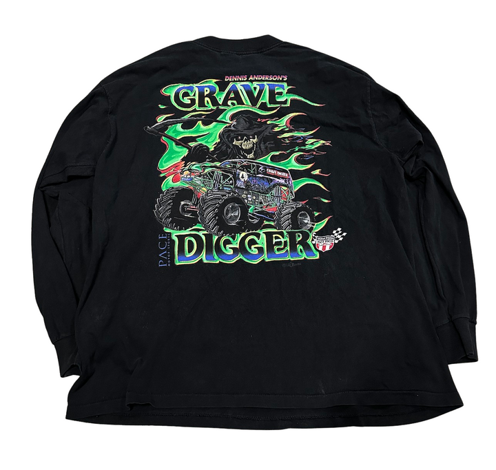 Grave Digger Green Vintage Racing Longsleeve