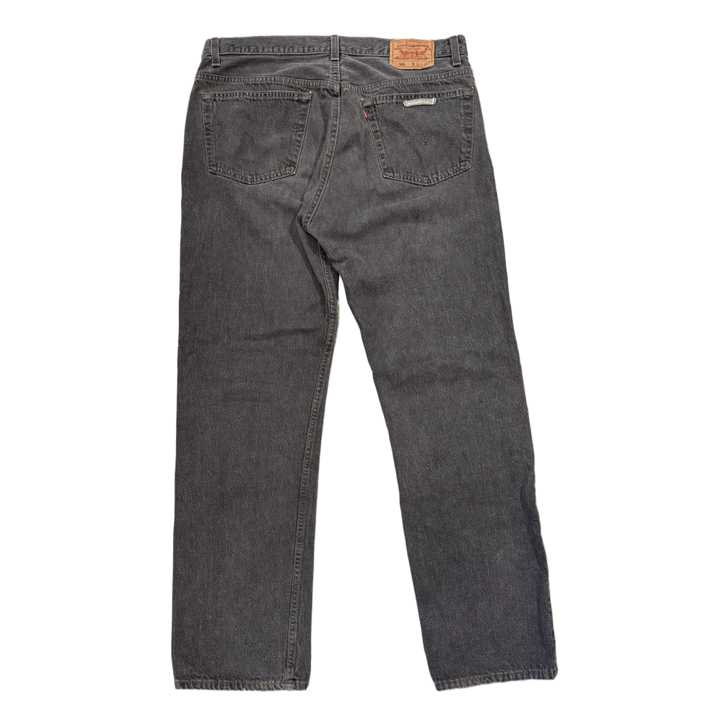 Chrome Hearts 'Grey Wash' Silver Hardware Jeans