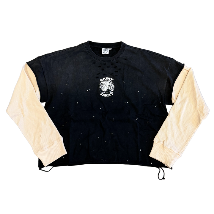 Saint Vanity 'Black' Cutoff Thermal Longsleeve Tee