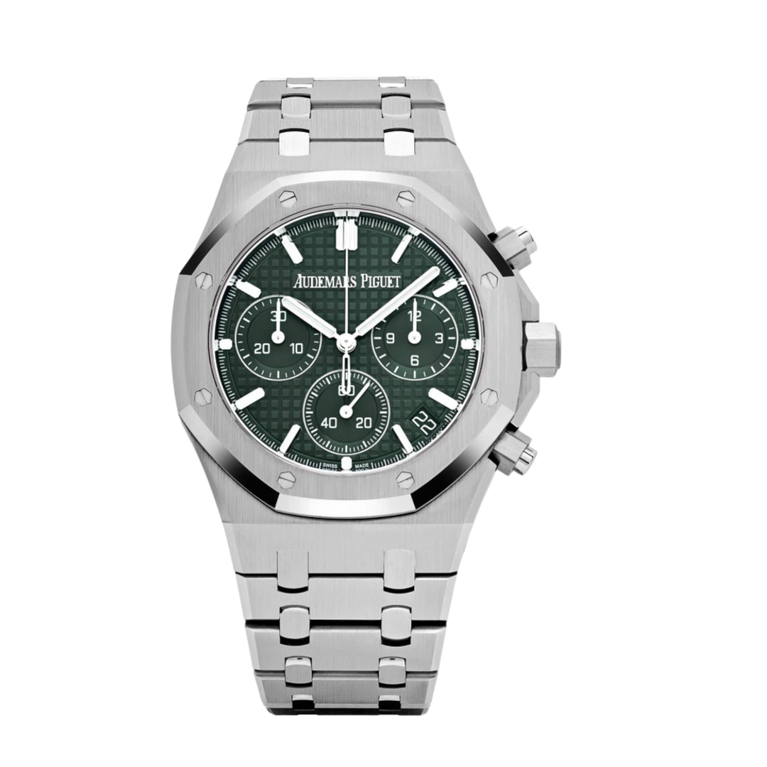 Audemars Piguet Royal Oak 26240ST Selfwinding Chronograph '50th Anniversary' Stainless Steel Khaki Green Dial 2023