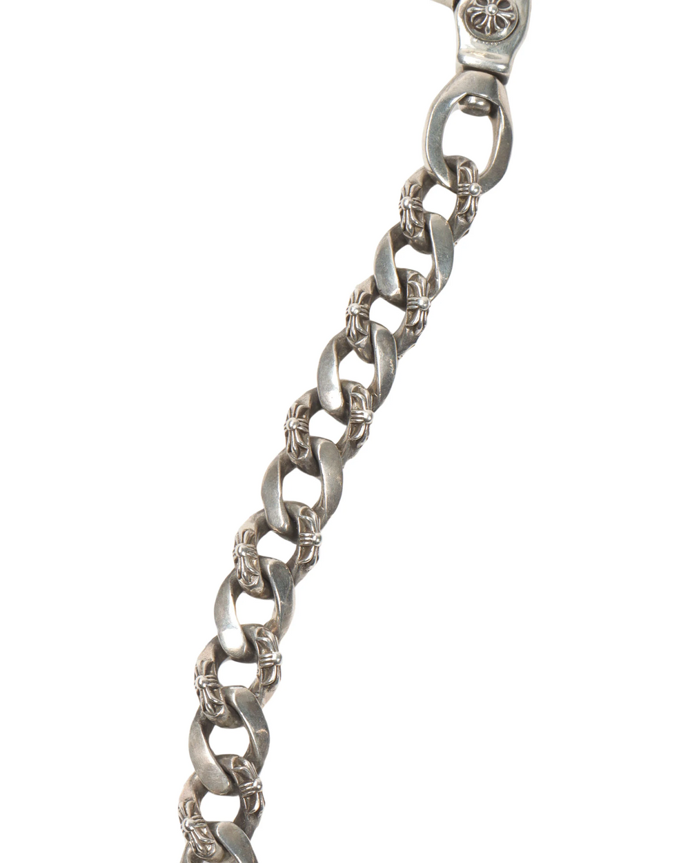 Chrome Hearts 'Fancy' Cuban Link 19in Double Clip Wallet Chain