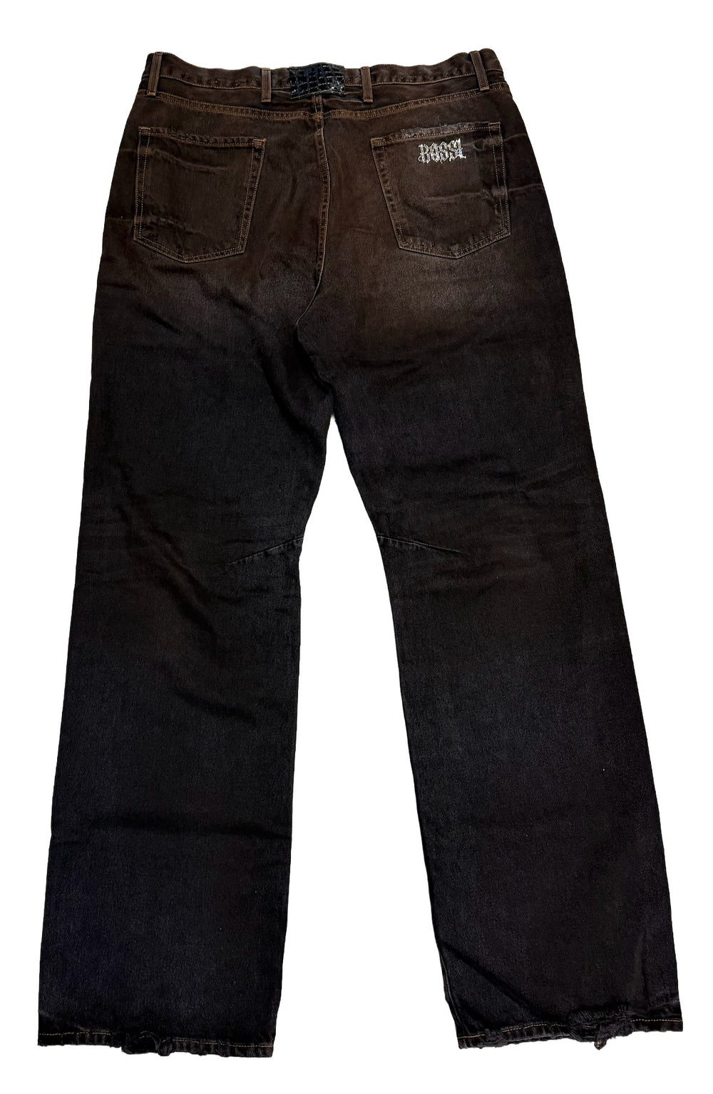 Bossi 'Brown Wash' Black Jeans