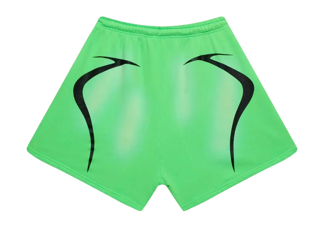 Hellstar 'Warm Up' Neon Green Sweatshort Set (Size Large)