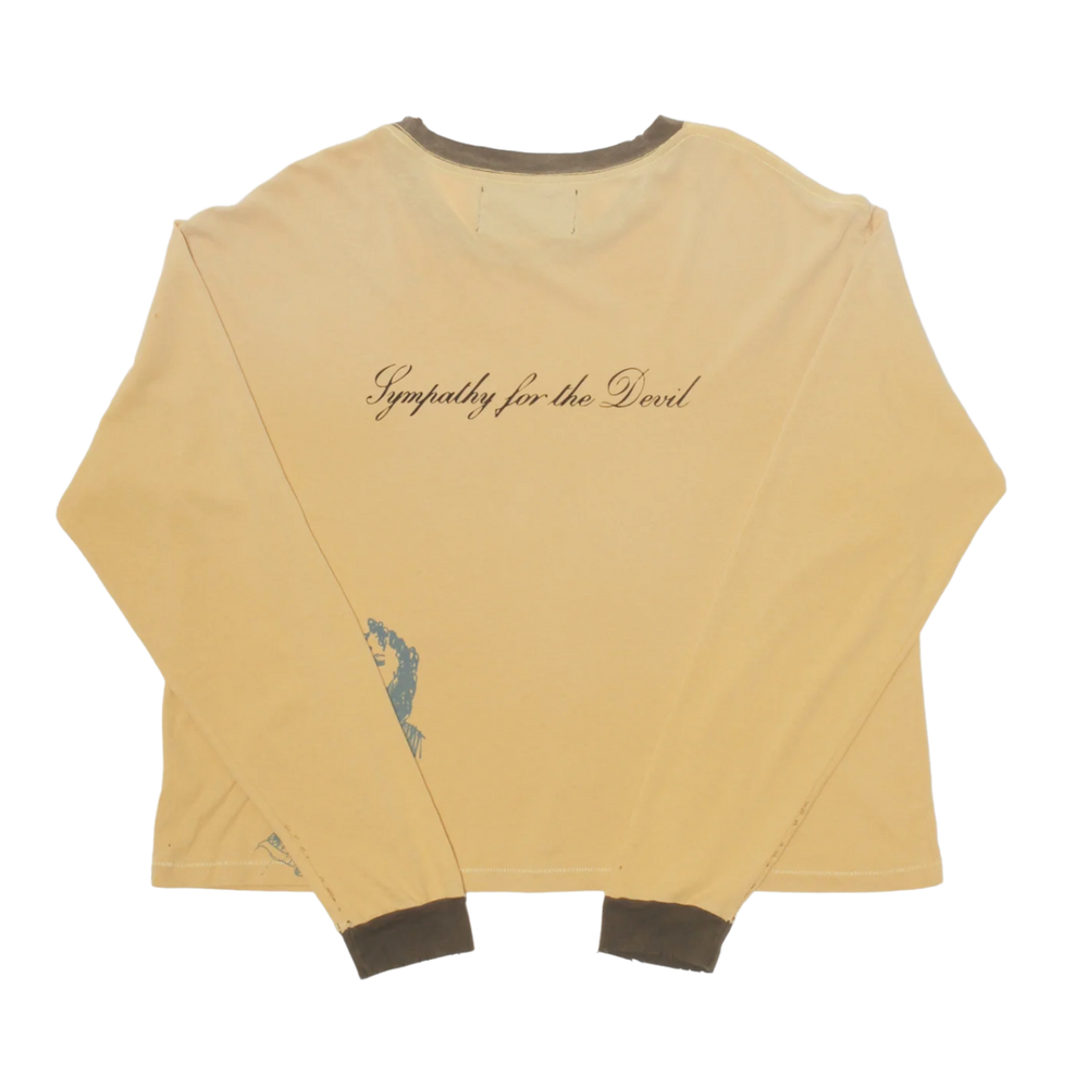 Paly Rolling Stones 'Beggars Banquet' Yellow Longsleeve Tee