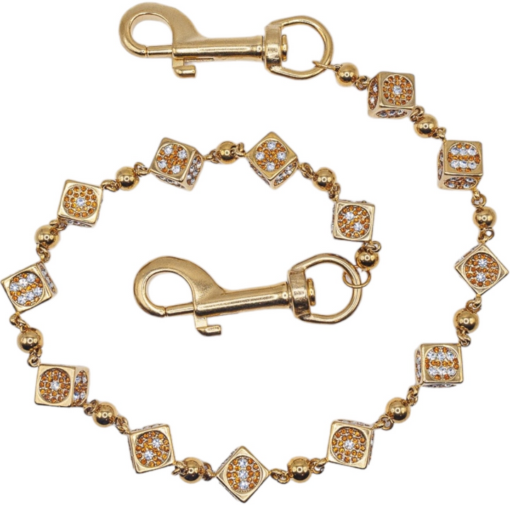 Starchain World 'Gold' 26.5in Dice Wallet Chain