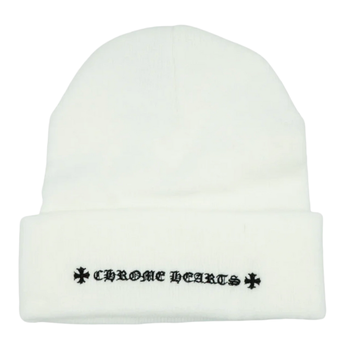 Chrome Hearts 'CH Logo' White Beanie