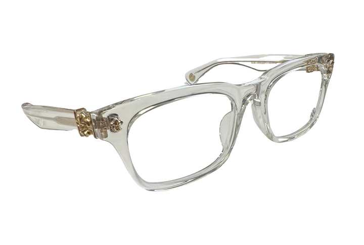 Chrome Hearts 'Gittin Any?' 18k Gold Crystal Glasses