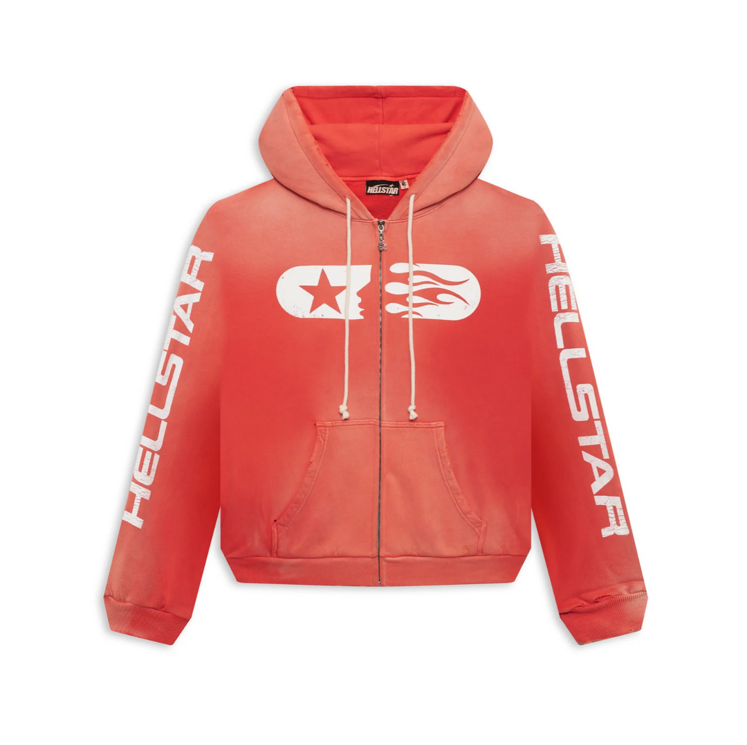 Hellstar Studios Red Zip Hoodie