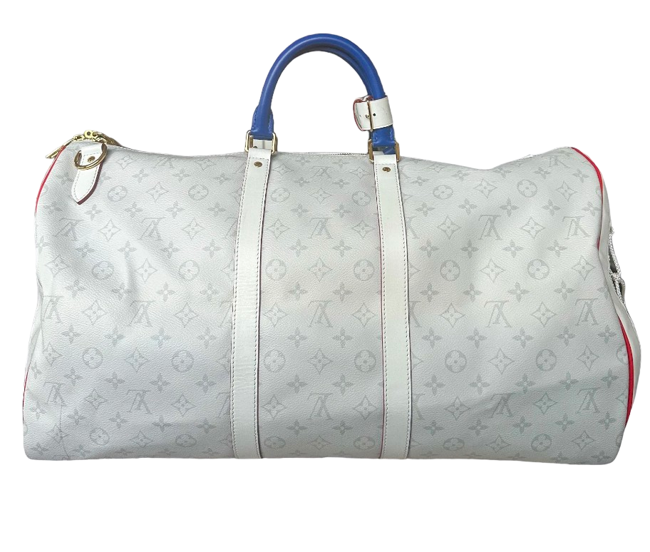 Louis Vuitton x NBA White Monogram Keepall 50