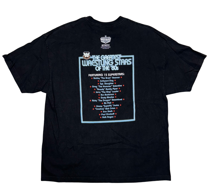 WWE '80s Greatest Stars' Black Vintage Tee