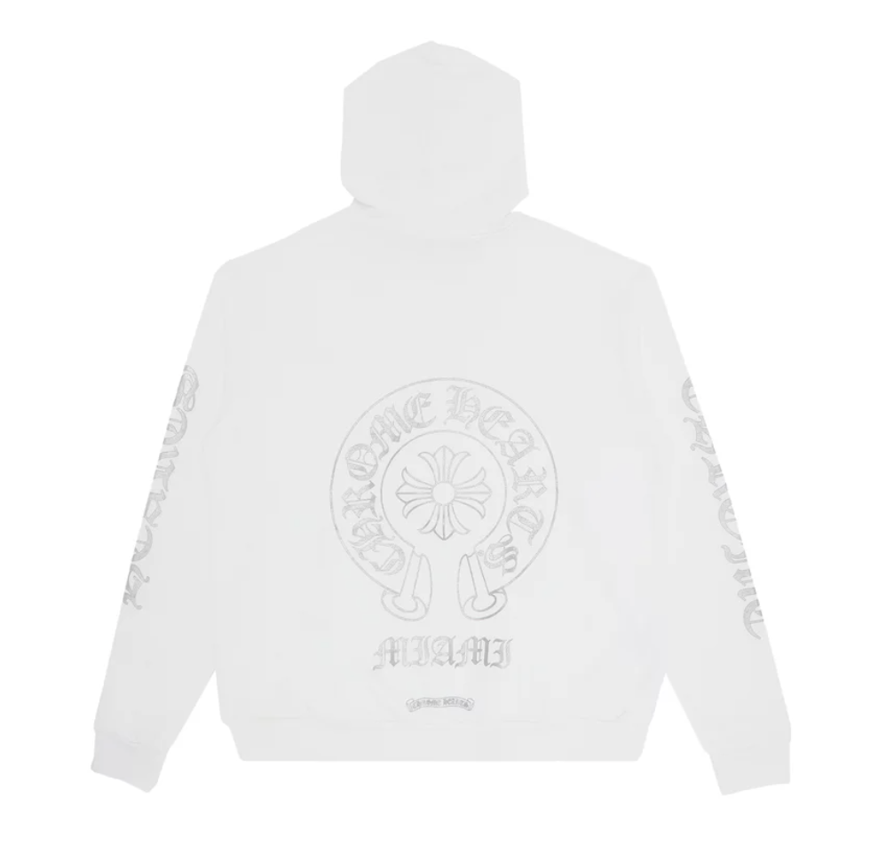 Chrome Hearts Ultra Miami Exclusive Pullover Hoodie 'White/Silver'