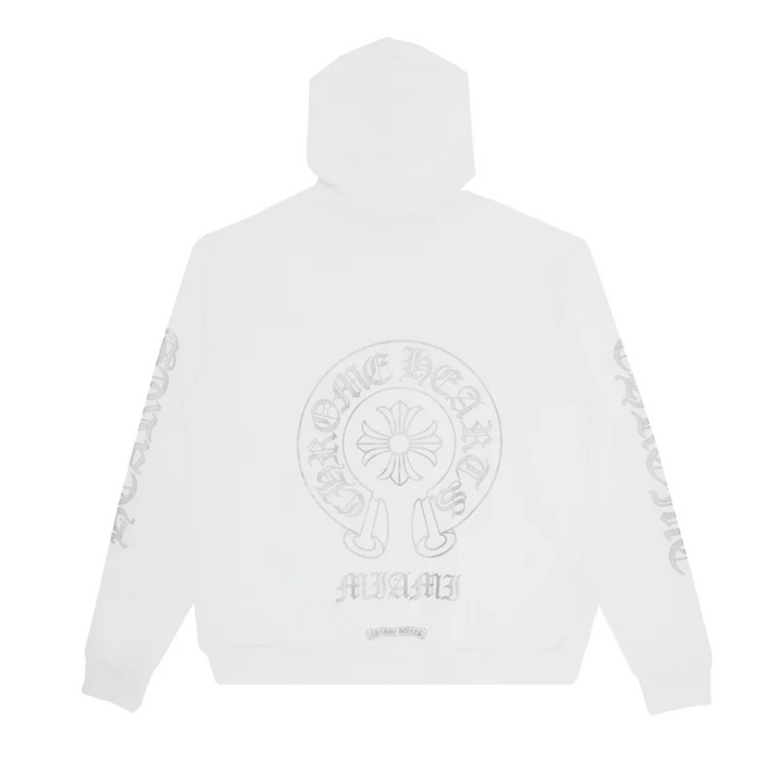 Chrome Hearts Ultra Miami Exclusive Pullover Hoodie 'White/Silver'