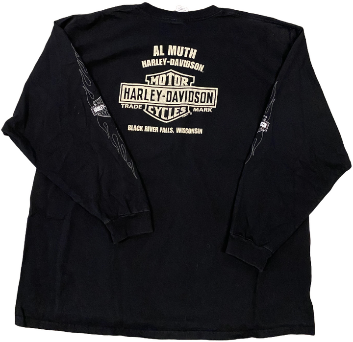 Harley Davidson 'Black Rivers Fall, WI' Vintage Longsleeve Tee
