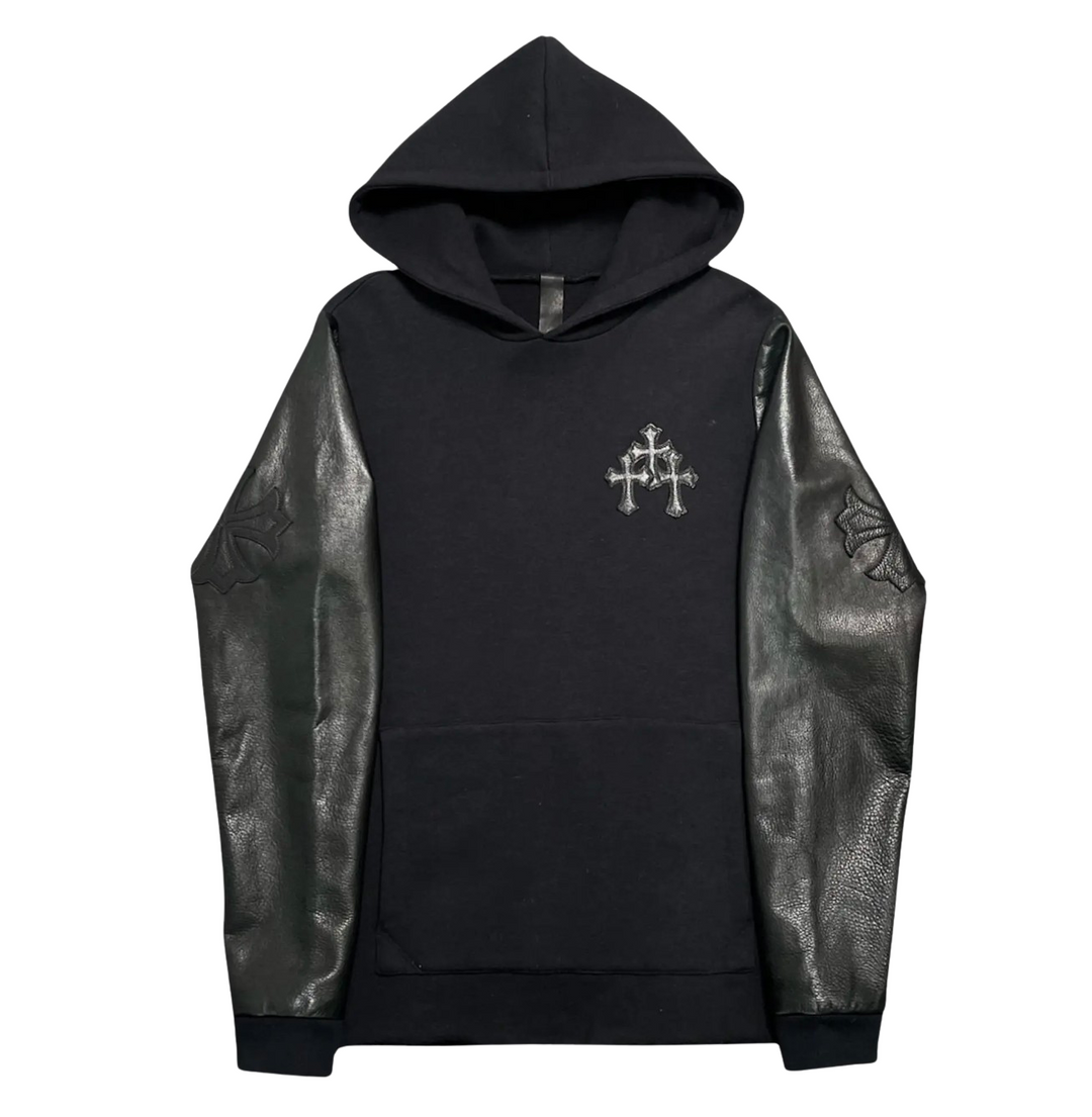 Chrome Hearts 'Cemetery Leather' Black Hoodie