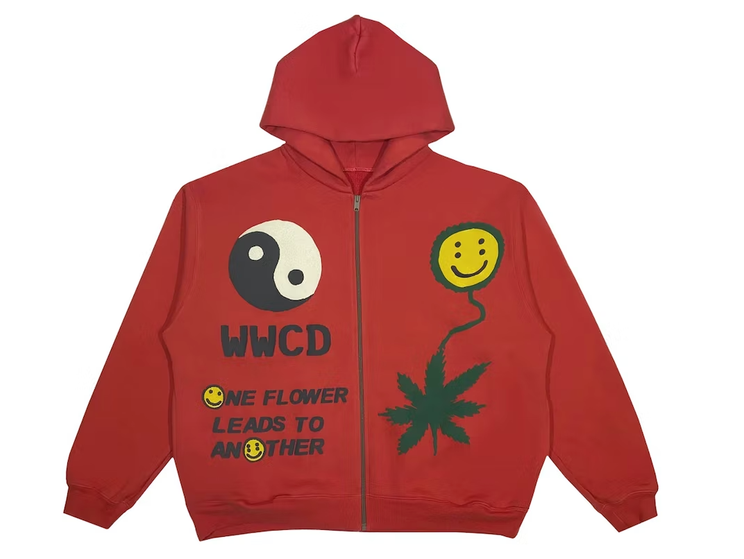 CPFM 'Earth First' Red Zip Up Hoodie