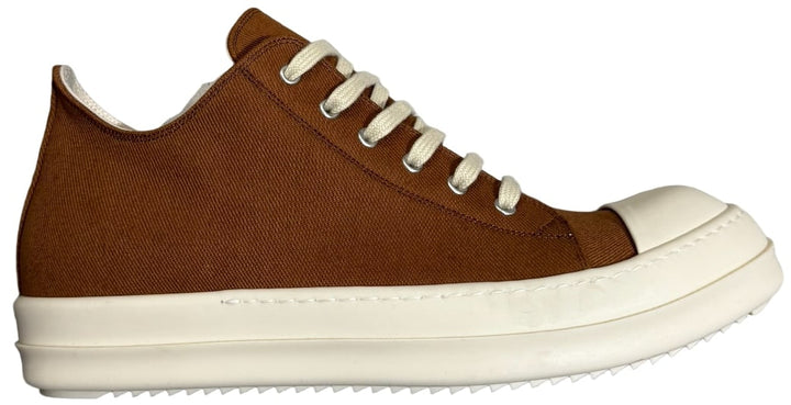 Rick Owens DRKSHDW 'Brown' Canvas Low Top Sneakers
