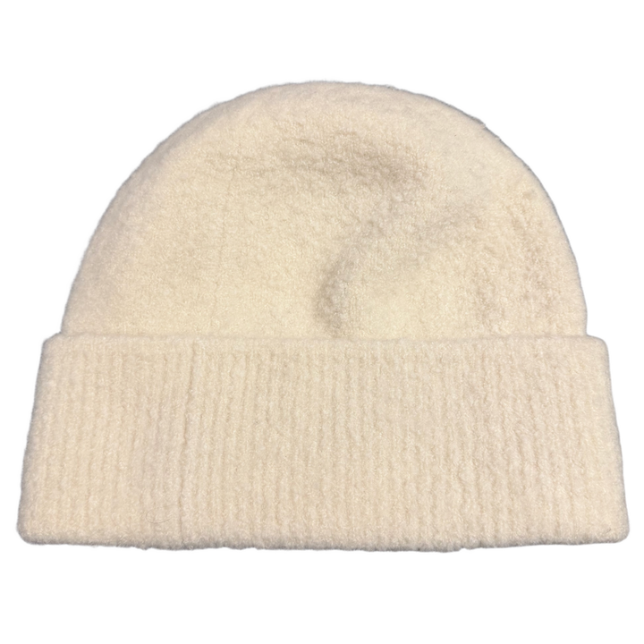 Chanel 'Ivory Cashmere' Silk Knit Logo Beanie
